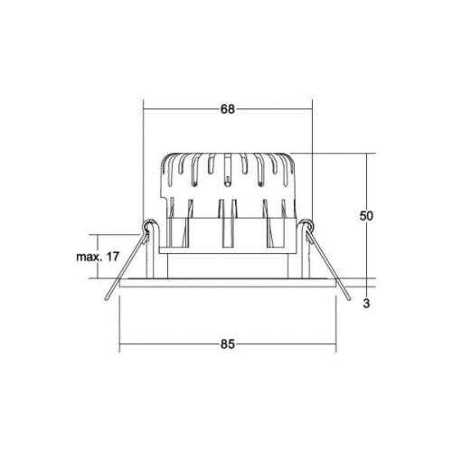 BRUMBERG BB20 inbyggd IP65 DALI nickel