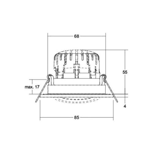 BRUMBERG BB23 inbyggd IP65 RC drivdon nickel