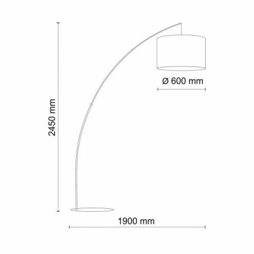 TK Lighting Golvlampa Moby Nature med textilskärm