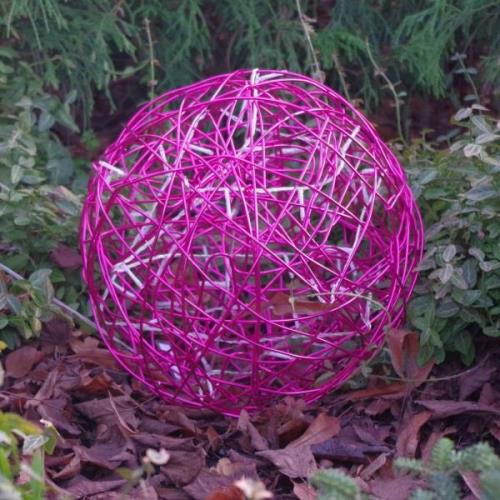 STAR TRADING LED 3D-designboll Galax Fun, Ø 30 cm, fuchsia