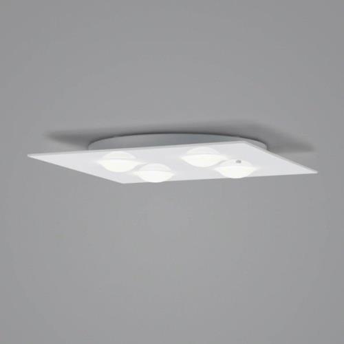 Helestra Nomi LED-taklampa 38x38cm dim vit