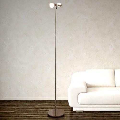 Top Light Flexibel golvlampa PUK FLOOR, krom, 2 lampor.