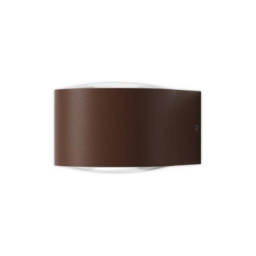 LOOM DESIGN Frey LED-vägglampa IP65 2x6W corten