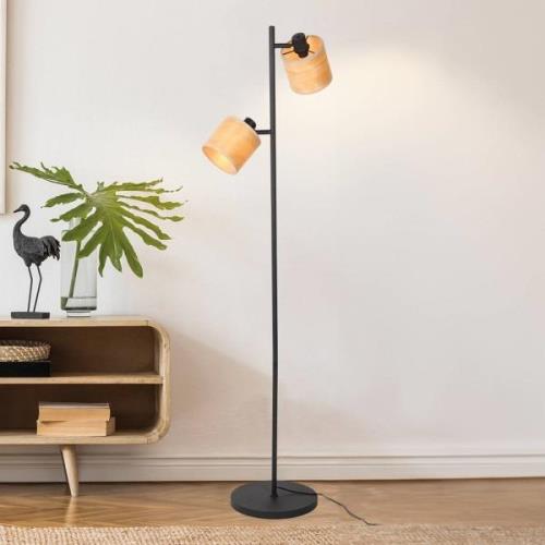 Steinhauer Golvlampa bambu, 2 ljus