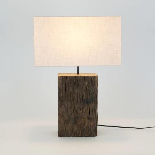 Holländer Montecristo bordslampa, träfärgad/beige, höjd 59 cm, trä