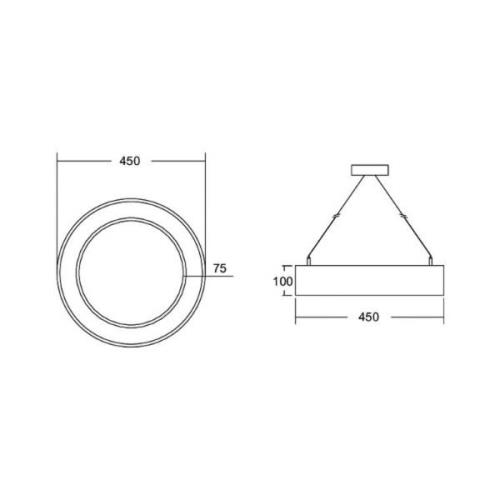 BRUMBERG Biro Circle Ring10 direkt CA Ø 45 cm svart 4000 K