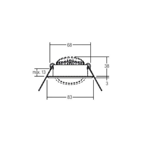 BRUMBERG LED infälld spot BB09, RC, rund drivring, vit