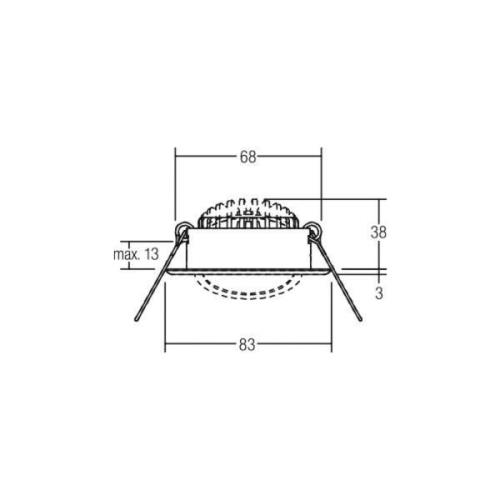 BRUMBERG LED infälld spotlight BB09, on/off, vit