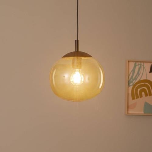 TK Lighting Vibe pendellampa, brunt-transparent glas, Ø 25 cm