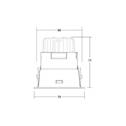 BRUMBERG LED infälld downlight Binato RC-dimbar 4000K vit