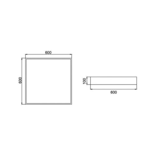 BRUMBERG LED-taklampa Biro Square, tänd/släck, vit, 4 000 K