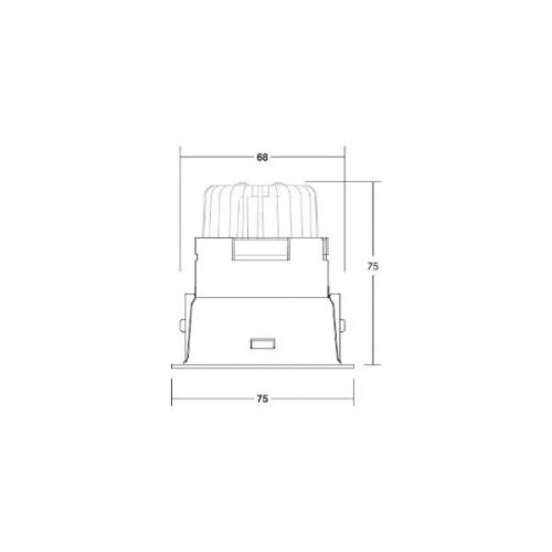 BRUMBERG Binato infälld LED-strålkastare, RC-dim-to-warm, vit