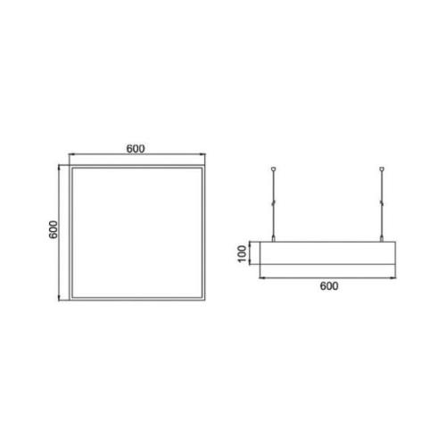 BRUMBERG LED-pendel Biro Square, DALI dimbar, silver, 3000K