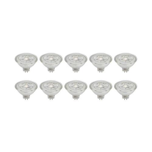 Prios LED-reflektor GU5.3 4.9W 500lm 36° klar 827 set om 10