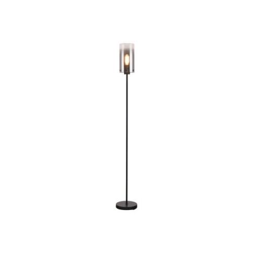 Freelight Ventotto golvlampa, svart/rök, höjd 165 cm, metall/glas