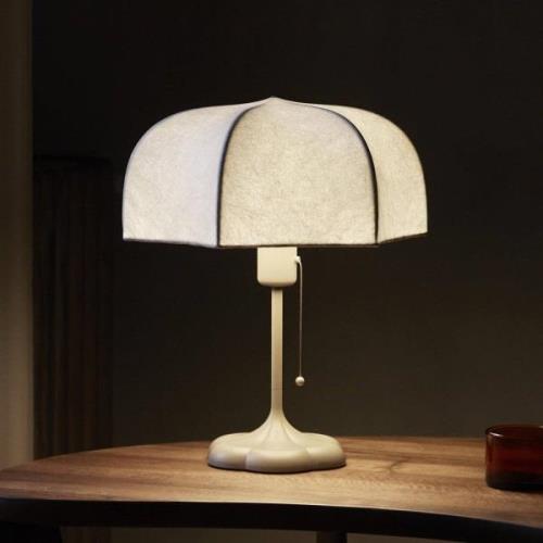 ferm LIVING Poem bordslampa, beige, stål, fleece, 42 cm