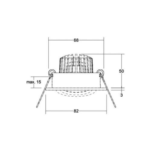 BRUMBERG LED-inbyggnadsspot Tirrel-R, dimbar, matt aluminium