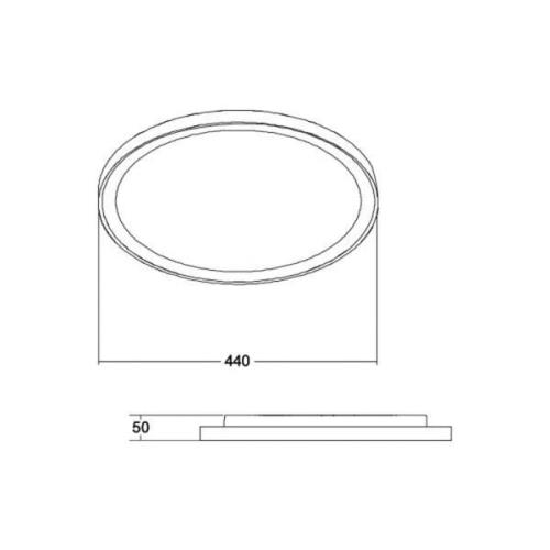 BRUMBERG Taklampa Sunny Midi, DALI, 3.000K, svart