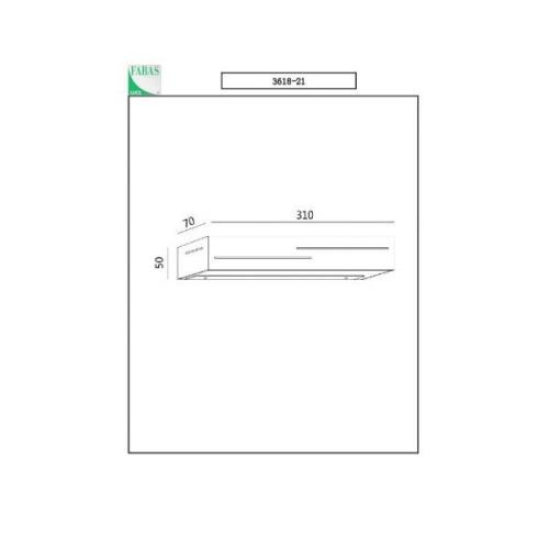 Fabas Luce LED-vägglampa Banny, vit, bredd 31 cm, up- & downlight