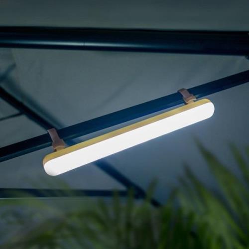 Newgarden LED-uppladdningsbar lampa Banana, IP54, RGBW, solskydd