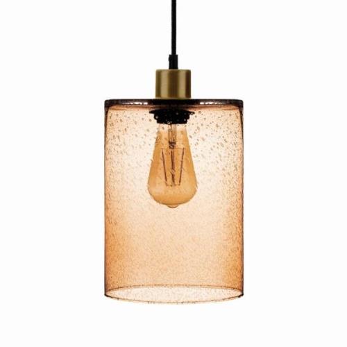 Euluna Hängande lampa Soda cylinder glas ljusbrun Ø 18cm