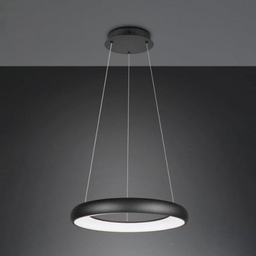 Trio Lighting Cardona Hänglampa, Ø 62 cm, svart, CCT, metall