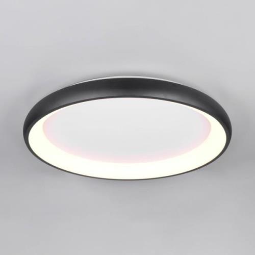 Trio Lighting LED-taklampa Cardona, Ø 75 cm, matt svart, metall, CCT