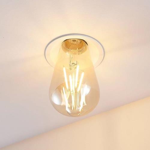 Molto Luce LED-inbyggnadslampa Willi 68R, vit, aluminium, E27