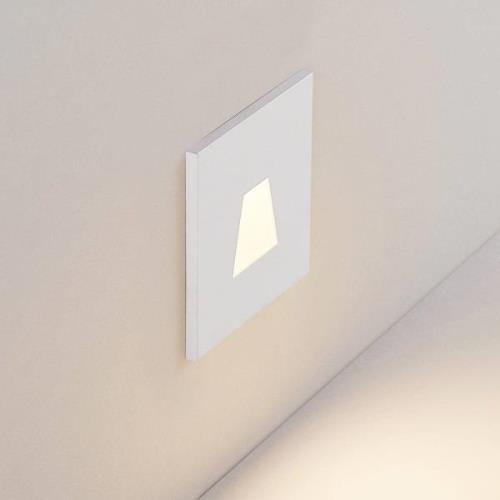 Molto Luce LED-inbyggnadslampa Wall 68R IP44 SQ, vit, aluminium, CCT