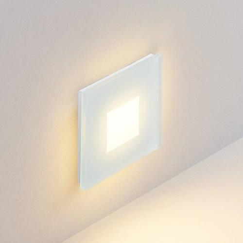 Molto Luce LED inbyggnadslampa Wall R68 Glas SQ, vit, aluminium, CCT