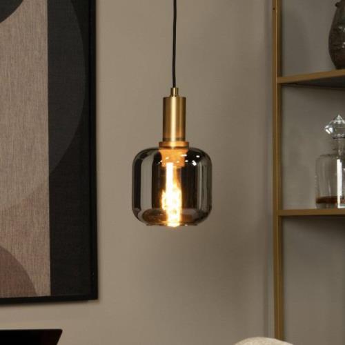 Lucide Joanet pendellampa, Ø 16 cm, 1 lampa, glas, svart