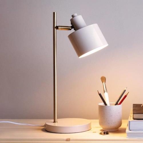 Dyberg Larsen Ocean bordslampa, beige, höjd 43 cm, metall