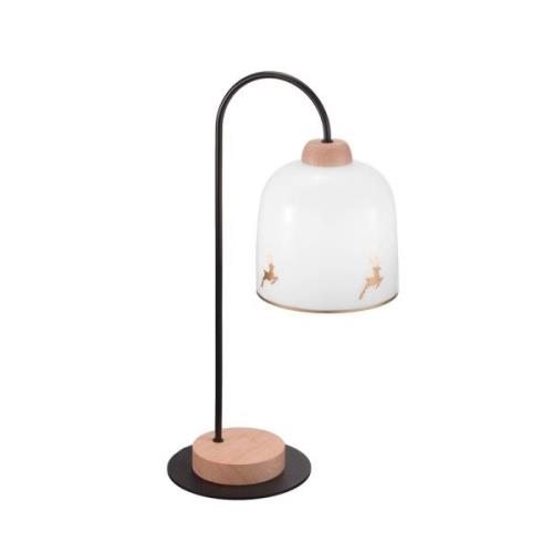 austrolux Kolarz Chalet bordslampa, vit/hjortguldfärgad, höjd 56 cm