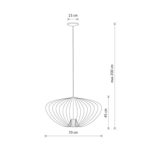 Nowodvorski Lighting Pumpkin L hänglampa, mörkgrå, Ø 70 cm, metall, GU...