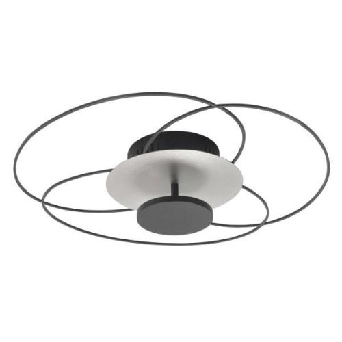 HighLight LED-taklampa Fiore, 2 700 K, svart/nickel