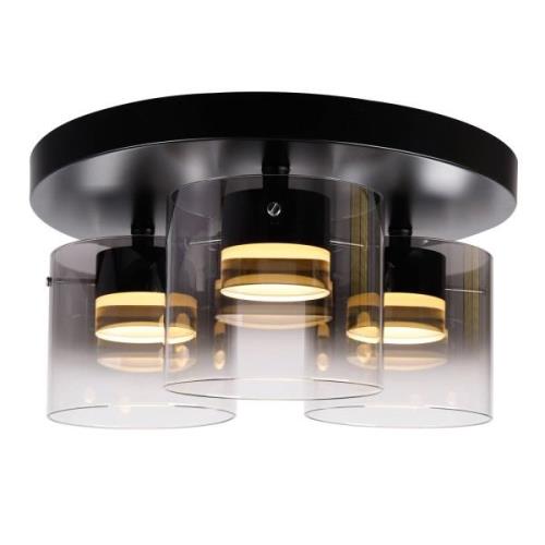 HighLight LED-taklampa Salerno, 2 700 K, 3 lampor, svart