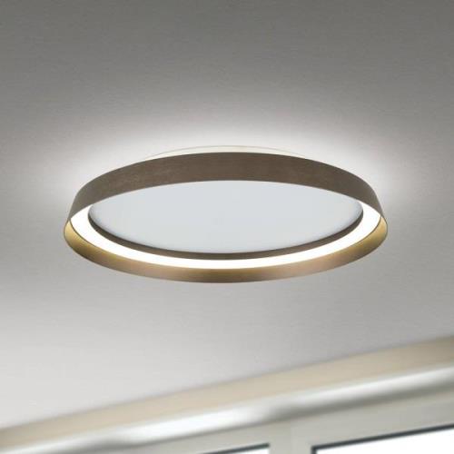 ORION LED-taklampa Manta, Ø 45 cm, aluminium/brons, aluminium, upp/ner