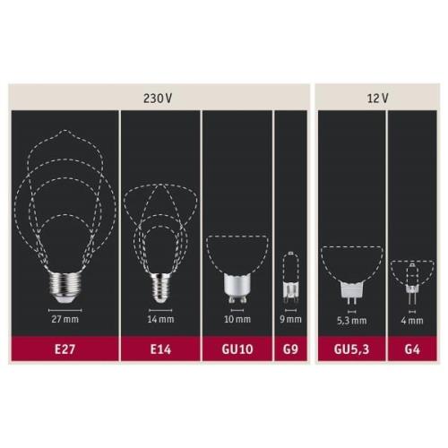 Paulmann LED-glob E27 Inner Shape G95 4 W smoke