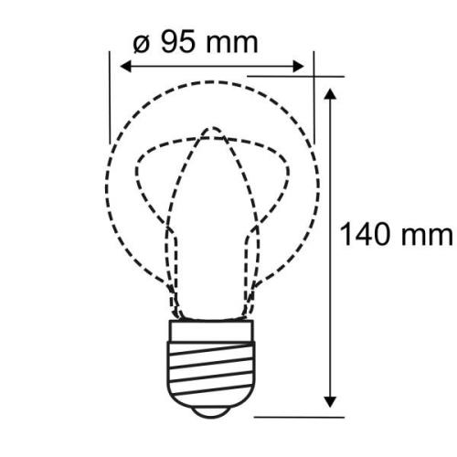 Paulmann LED-globlampa E27 7 W lm dim to warm