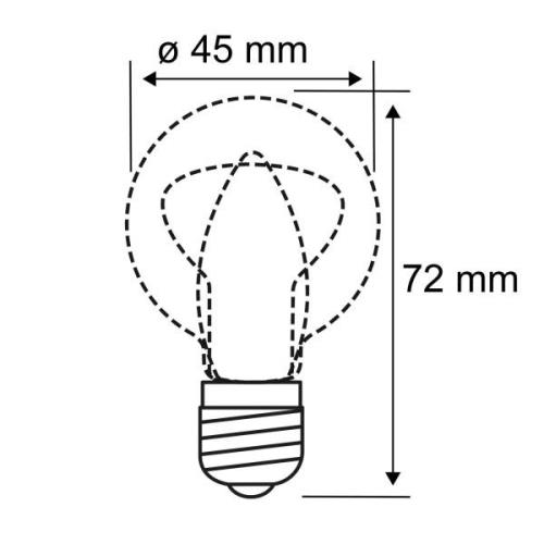 Paulmann E27 2,6 W 827 LED-dropplampa, klar