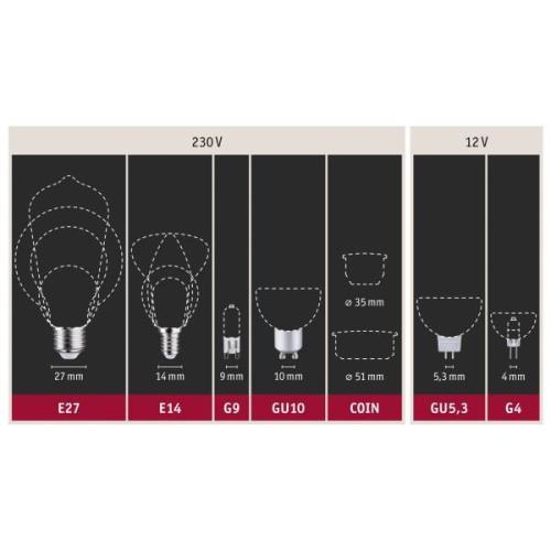 Paulmann LED globlampa E27 6W G125 Fil 2,700K opal dimbar