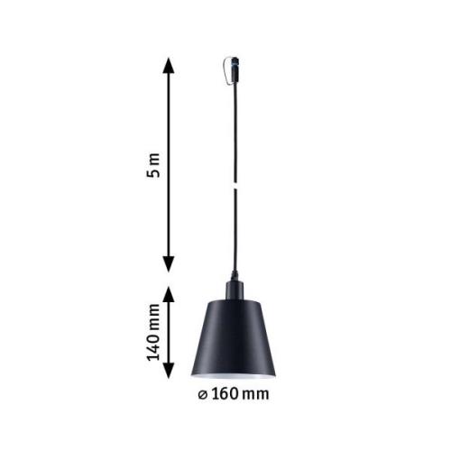 Paulmann Plug & Shine LED-pendellampa Kofia E14, aluminium