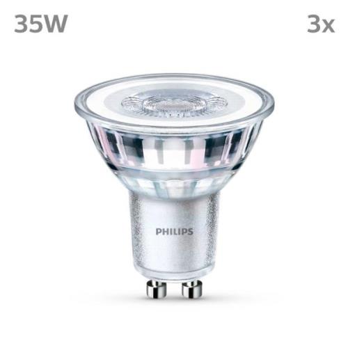 Philips LED-lampa GU10 3,5W 255lm 827 klar 36° 3