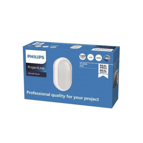 Philips Wall-mounted LED-vägglampa, oval, 4 000 K