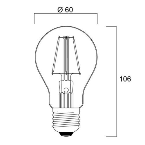 Sylvania ToLEDo Retro LED-lampa E27 4,1W röd