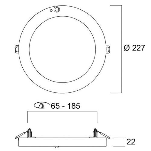 Sylvania Start LED-downlight inbyggd/ytmont. PIR