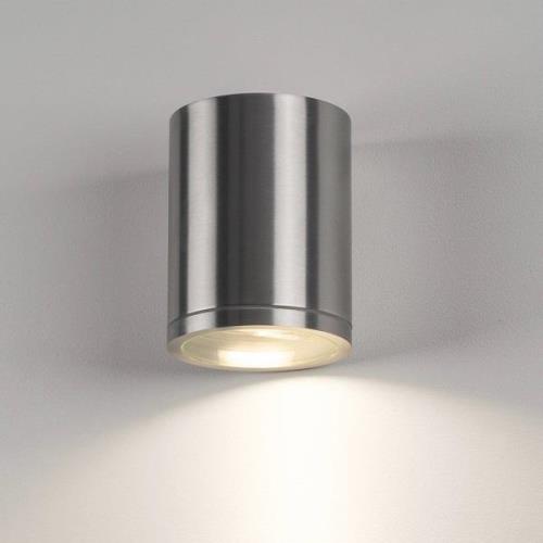 SLV Rox utomhusvägglampa, borstad aluminium, aluminium, Ø 12,5 cm