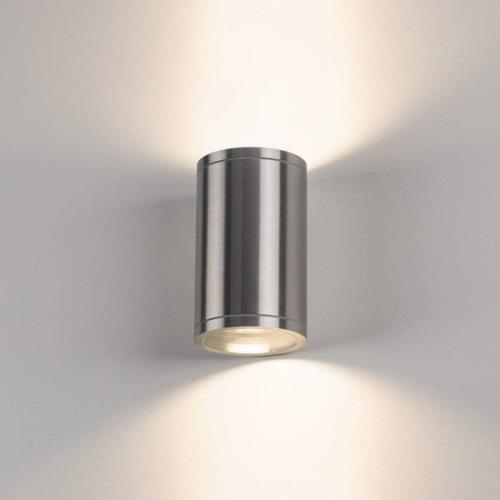 SLV vägglampa Rox, borstad aluminium, aluminium, Ø 12,5 cm, upp/ner