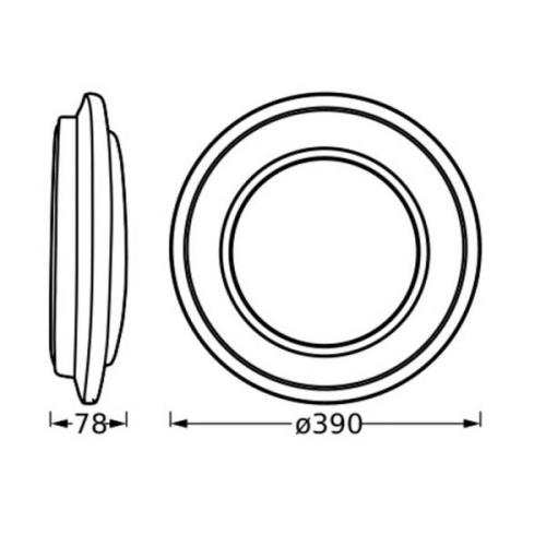 Ledvance Orbis Berlin LED-taklampa svart 39cm