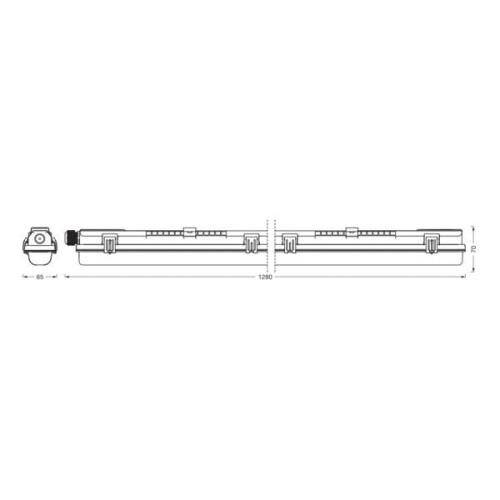 LEDVANCE Submarine PCR 120 G13 T8 13,5 W fuktsäker armatur